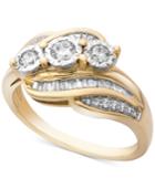 Wrapped In Love Diamond Three-stone Ring (1/2 Ct. T.w.) In 14k Gold, Created For Macy's