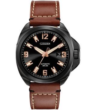Citizen Watch, Men's Automatic Grand Touring Eco-drive Brown Leather Strap 44mm Nb0075-11f