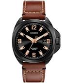 Citizen Watch, Men's Automatic Grand Touring Eco-drive Brown Leather Strap 44mm Nb0075-11f