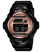 Baby-g Watch, Women's Digital Black Resin Strap 43x46mm Bg169g-1