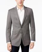 Calvin Klein Men's Slim-fit Black/white Micro-check Sport Coat