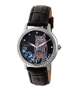 Bertha Quartz Madeline Collection Black Leather Watch 36mm