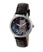 Bertha Quartz Madeline Collection Black Leather Watch 36mm