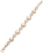 Marchesa Gold-tone Imitation Pearl & Crystal Link Bracelet