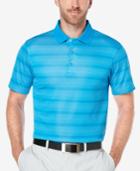 Pga Tour Men's Jacquard Argyle Striped Golf Polo