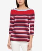 Tommy Hilfiger Esme Cotton Striped Top, Created For Macy's