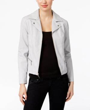 Alfani Petite Faux-leather Moto Jacket, Only At Macy's