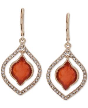 Lonna & Lilly Gold-tone Pave & Stone Orbital Drop Earrings