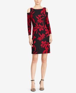 American Living Floral Cutout-shoulder Dress