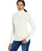 Jm Collection Button-sleeve Turtleneck Sweater, Only At Macy's