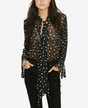 Denim & Supply Ralph Lauren Star-print Necktie Blouse