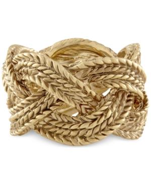 Rachel Rachel Roy Gold-tone Rope Band Ring