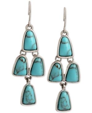 Kenneth Cole New York Silver-tone Stone Chandelier Earrings