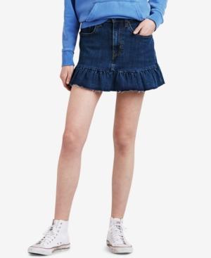 Levi's Ruffle-hem Denim Skirt