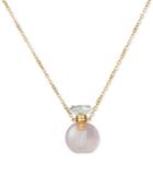 Le Vian Rose Quartz Perfume Jewelry Bottle 20-24 Pendant Necklace (10 Ct. T.w.) In 14k Rose Gold-plated Silver