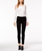 Joe's Cotton Embellished Raw-hem Skinny Jeans