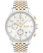 Boss Men's Chronograph Navigator Two-tone Bracelet Watch 44mm 1513499