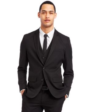 Kenneth Cole Reaction Black Two-button Suit Jacket