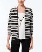 Alfred Dunner Wrap It Up Striped Layered-look Top