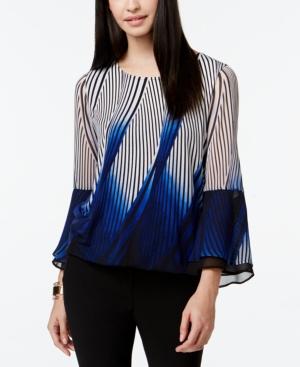 Alfani Layered-sleeve Chiffon Blouson Top, Only At Macy's