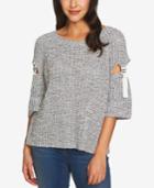 1.state Cutout-sleeve Sweater