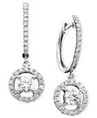 14k White Gold Earrings, Diamond Drop (7/8 Ct. T.w.)