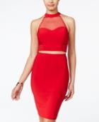 Morgan & Company Juniors' 2-pc. Illusion Bodycon Dress