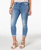 Vanilla Star Juniors' Embroidered Skinny Jeans