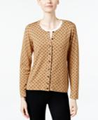Charter Club Dot-print Cardigan, Only At Macy's