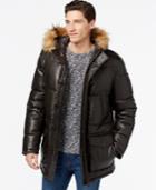 Tommy Hilfiger Faux-leather Quilted Puffer Jacket