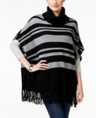 Charter Club Cashmere Striped Fringe Poncho, Only At Macy's