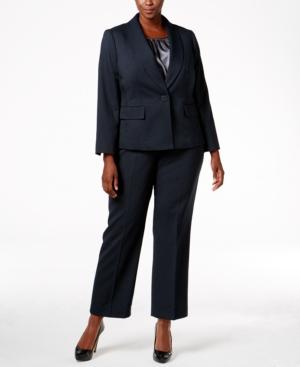 Le Suit Plus Size Three-piece One-button Pantsuit