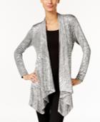 Calvin Klein Metallic Flyaway Cardigan