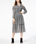Maison Jules Cold-shoulder Flounce Dress, Created For Macy's