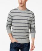 Tommy Hilfiger Men's Signature Crew-neck Striped Sweater