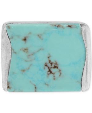 Robert Lee Morris Soho Silver-tone Blue Stone Ring