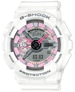 G-shock Women's Analog-digital S Series White Bracelet Watch 49x46mm Gmas110mp-7a