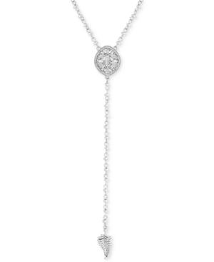 Lucky Brand Silver-tone Openwork Lariat Necklace