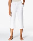 Karen Scott Petite Drawstring Capri-length Pants, Only At Macy's