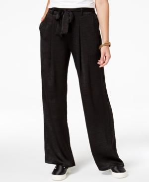 Juniors' Hammered Satin Palazzo Pants