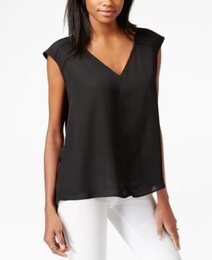 Bar Iii Cap-sleeve V-neck Top, Only At Macy's