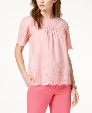 Tommy Hilfiger Cotton Embroidered Top