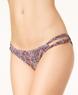 Volcom Sea La Vie Printed Strappy Bikini Bottoms Women's Swimsuit