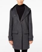 Jones New York Double-faced Hooded Wool Walker Coat