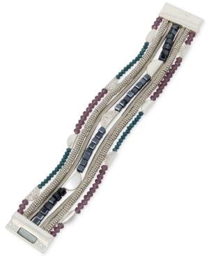 Kenneth Cole New York Silver-tone Beaded Layer Bracelet