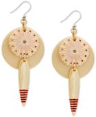 Lucky Brand Gold-tone Threaded Statement Earrings