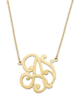 Giani Bernini 24k Gold Over Sterling Silver Necklace, A Initial Pendant