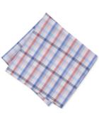 Bar Iii Men's Coral Blue Check Pocket Square, Only At Macy's