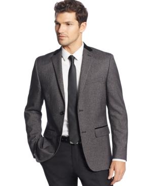 Alfani Red Velvet Top Collar Slim-fit Sport Coat