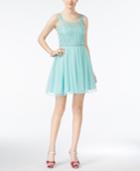 As U Wish Juniors' Sleeveless Sequined A-line Dress